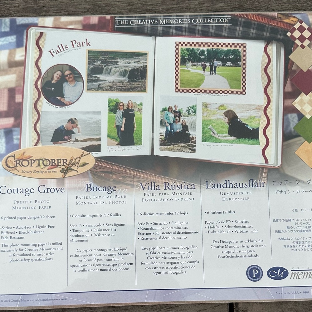 Creative Memories Paper Set Croptoberfest Cottage Grove